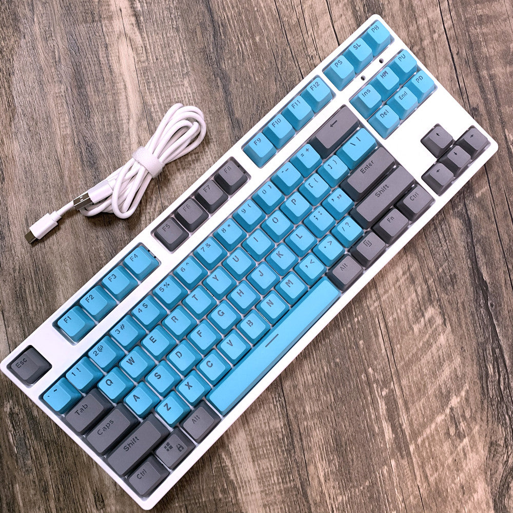 F-87 Mechanical Keyboard Type-C Line Isolated White PBT keycap