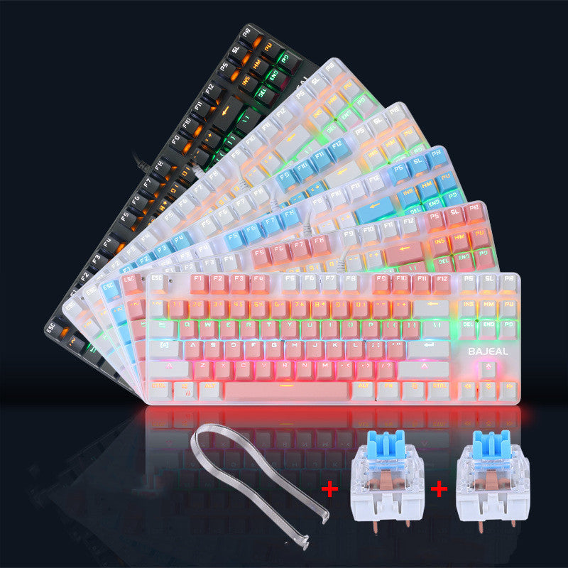 Green Axis Mechanical Keyboard Competition 26 Keys Without PunchTwo-color Real Mechanical Keyboard