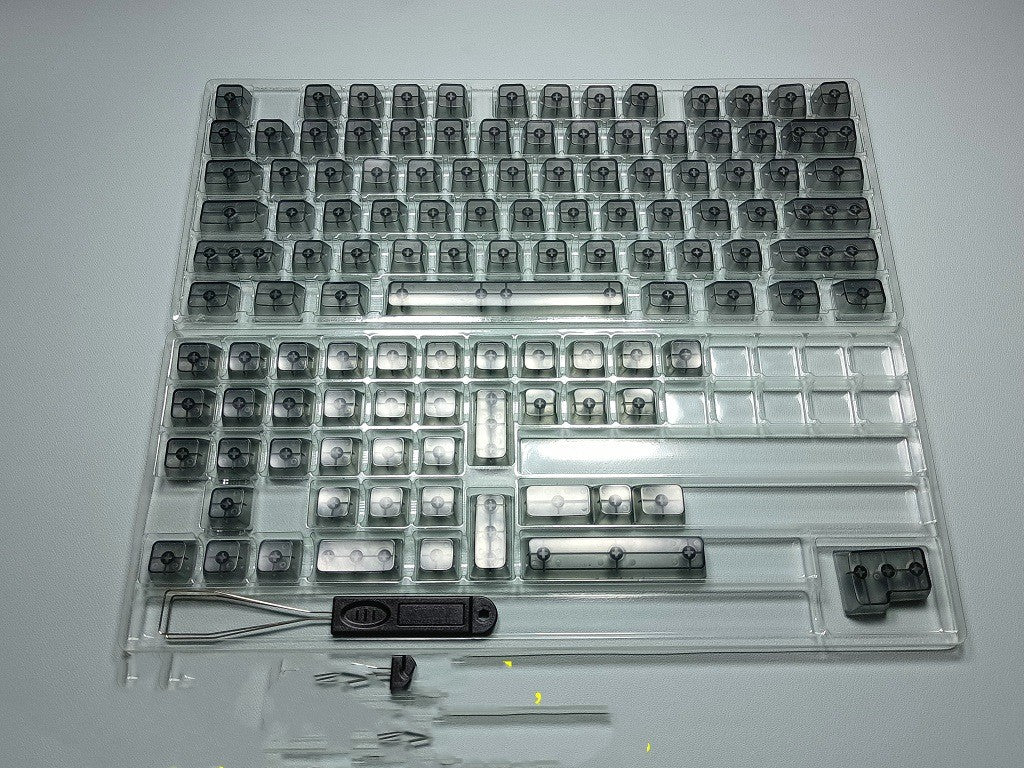 Komplettes Set transparenter Gletscher-Keycaps für PC