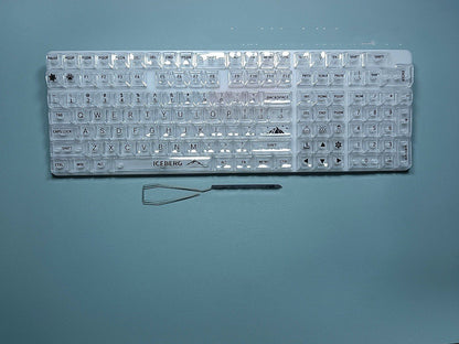 Komplettes Set transparenter Gletscher-Keycaps für PC