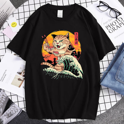 Stylish Japanese Cat Shirt