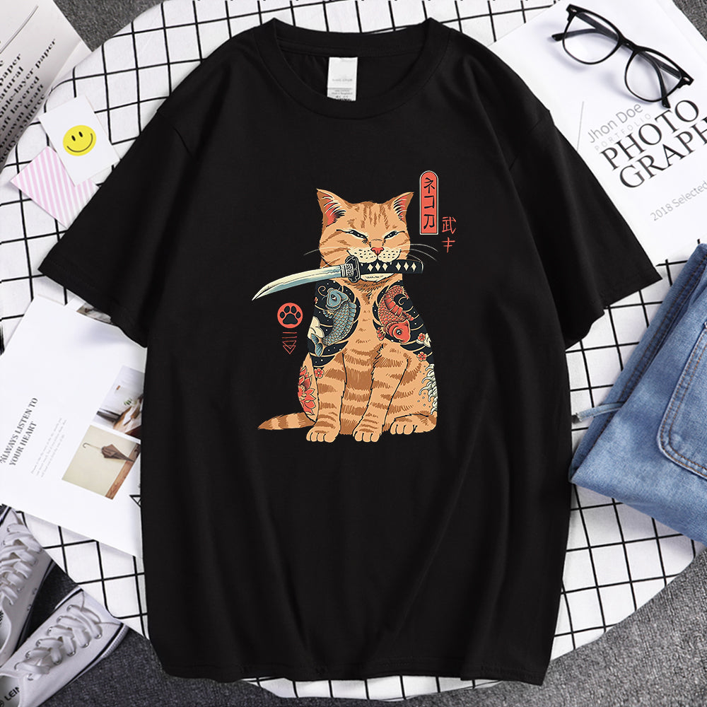 Stylish Japanese Cat Shirt