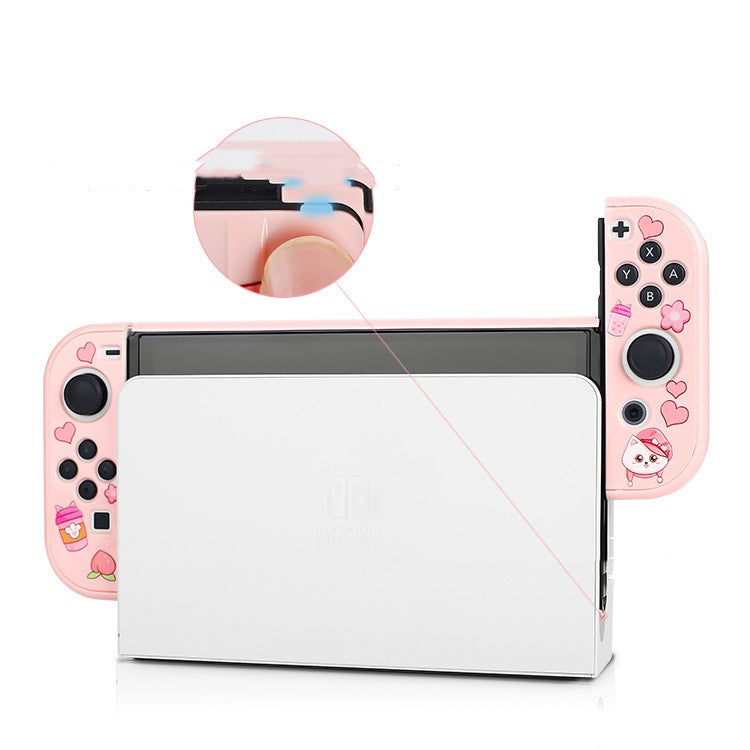 Switch "Cute Cat and Bubble Tea Case"